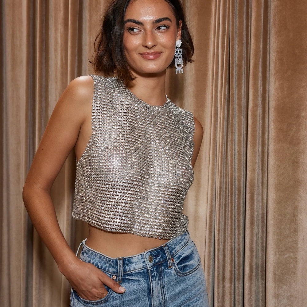 12th Tribe Metallic Sleeveless Tank Top